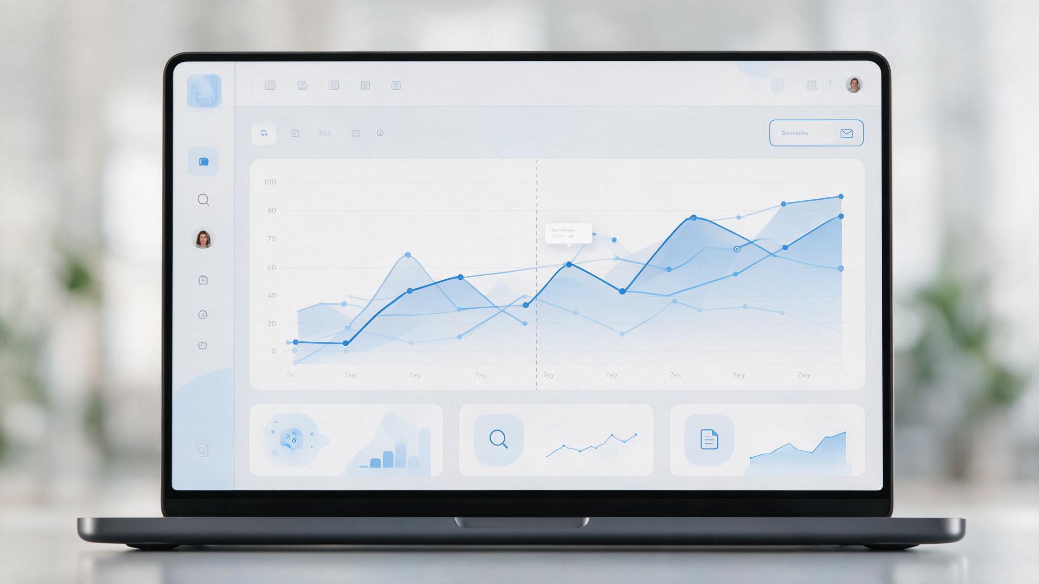 A clean dashboard showing keyword rankings tracked against a fixed baseline date